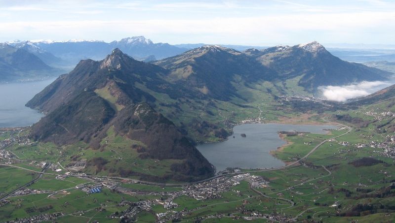 Rigi vom Helikopter aus